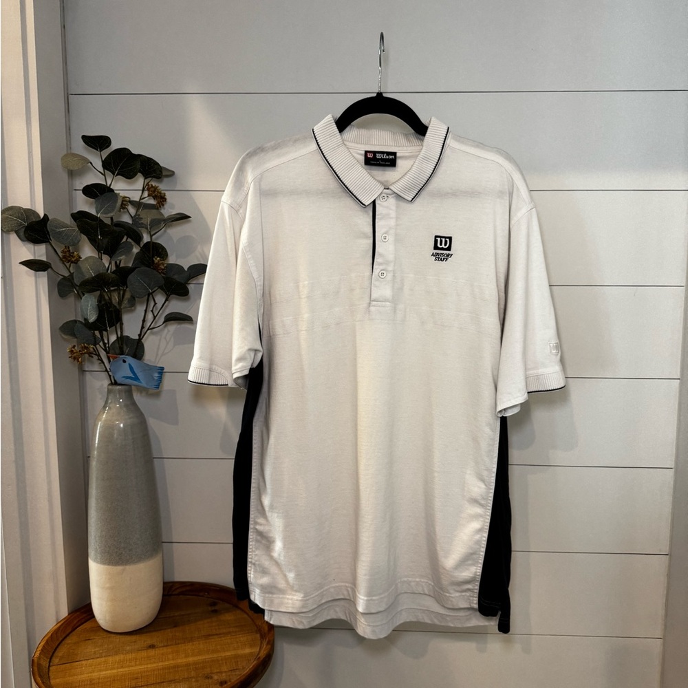 Vintage Wilson Advisory Staff Polo White/Navy